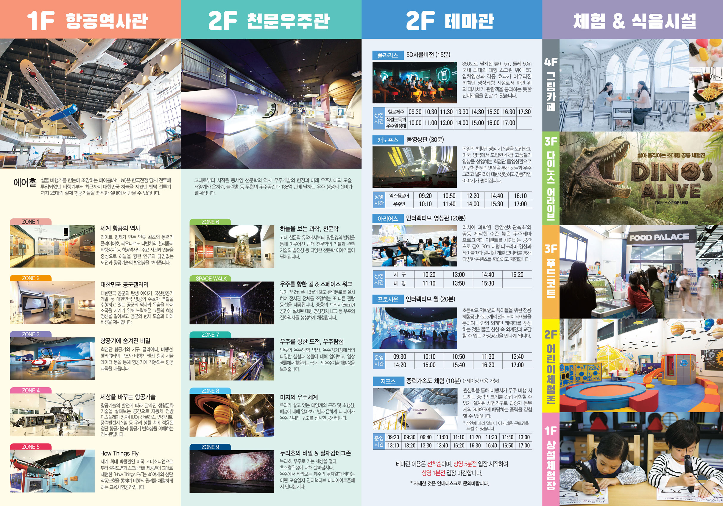 2023년 제주항공우주박물관 관람안내 리플릿